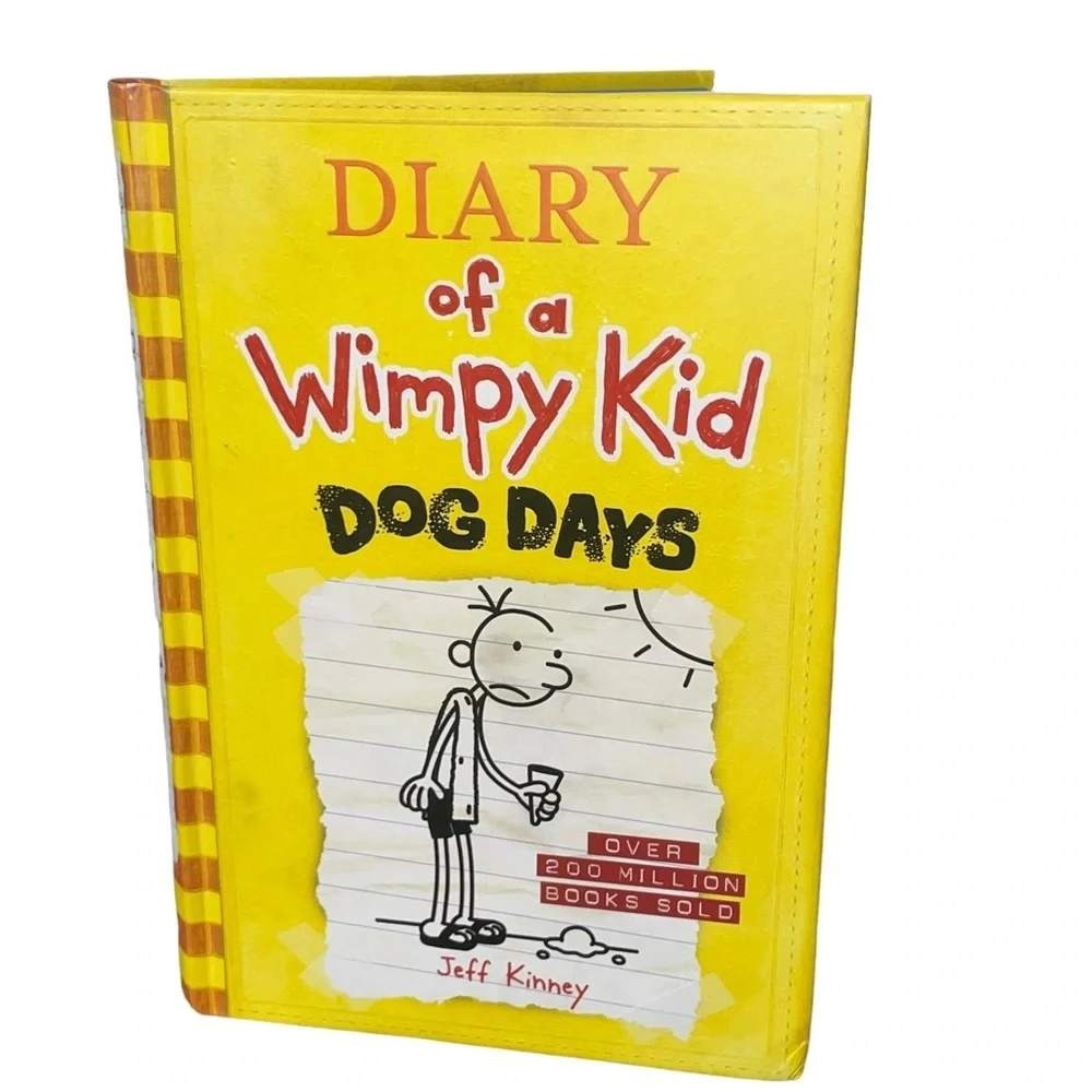Diary of a Wimpy Kid Dog Days Hardcover Jeff Kinney Book 4 Yellow Cover Kids